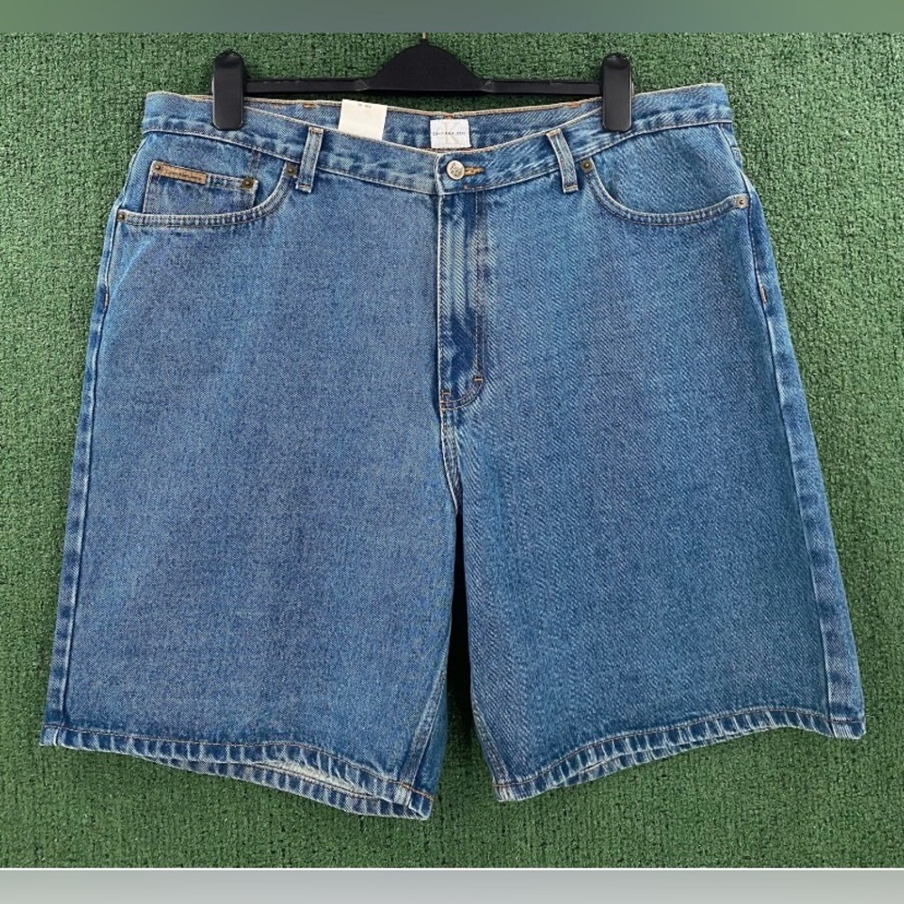 New Vintage 90’s Calvin Klein Denim Jean Shorts Jorts Mens Size 39